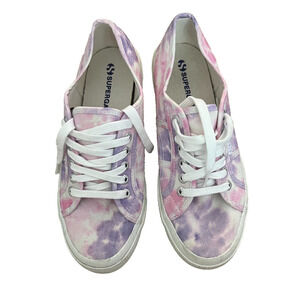 SUPERGA Pink and Purple Tie Dye Sneakers Shoes Women's 39 EU/8 US